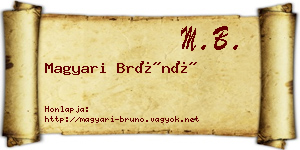 Magyari Brúnó névjegykártya